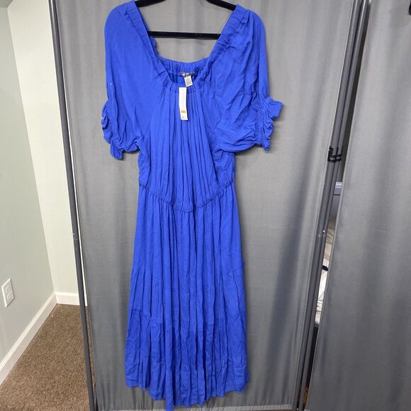 Lulu Off the Shoulder Maxi Dress Love By Design NWT-  size 3X Missing Tie (b23) - Picture 5 of 6